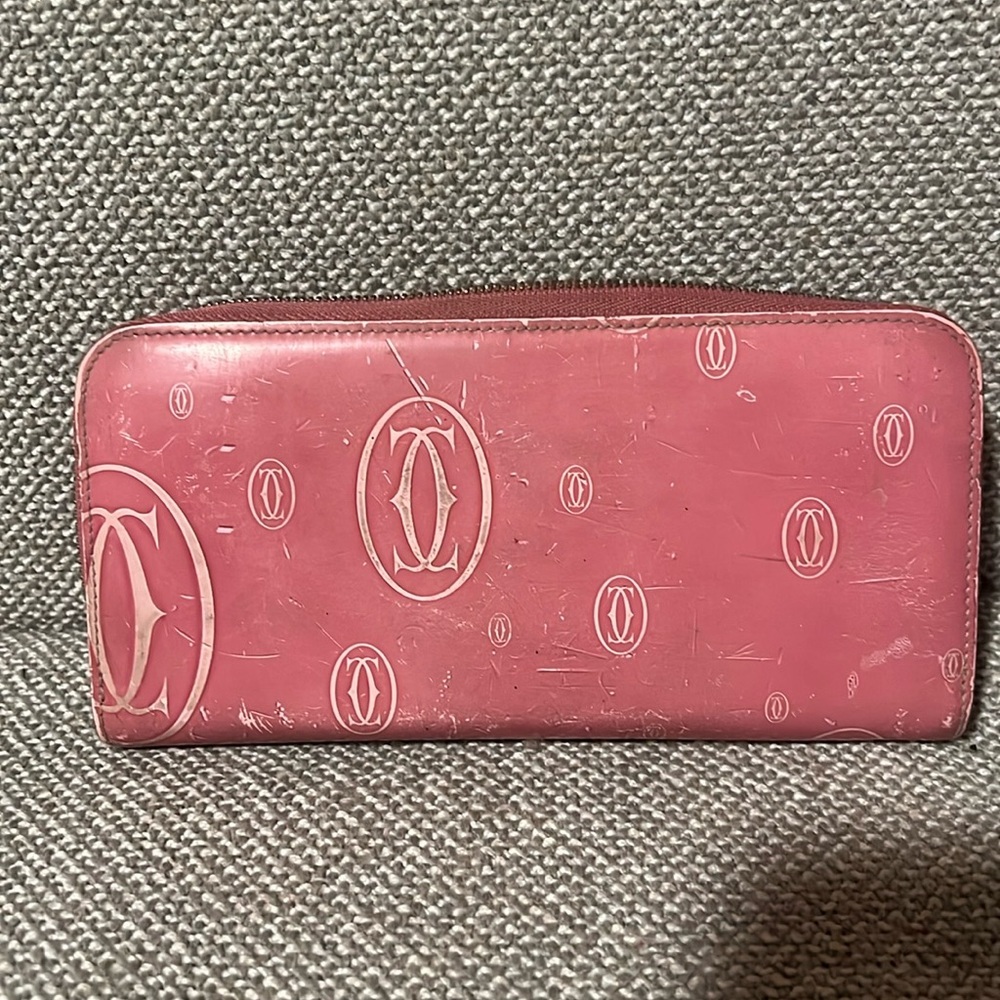 Authentic Cartier Happy Birthday Pink zippy wallet project